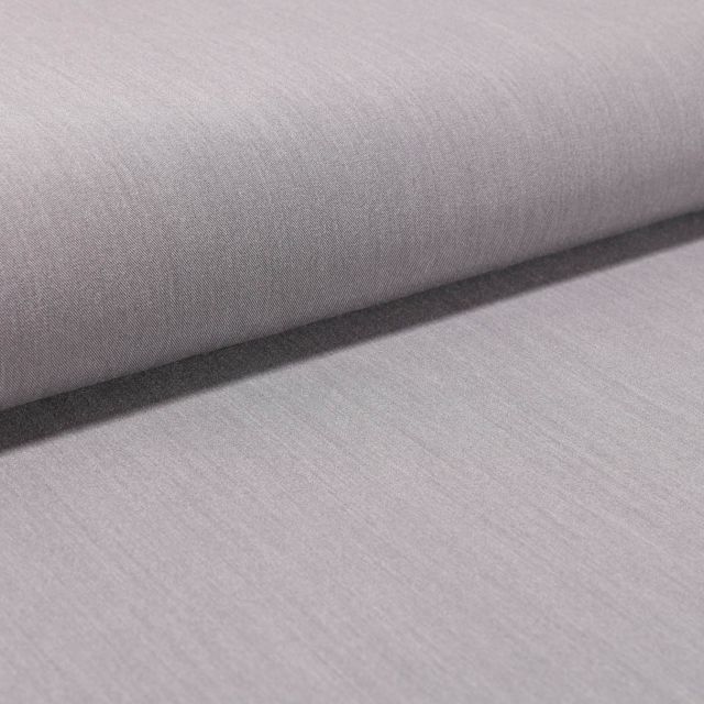 Tissu Gabardine Légère uni Gris - Par 10 cm