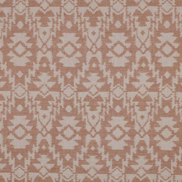 Tissu Jacquard Double gaze Ethnique sur fond Ecru