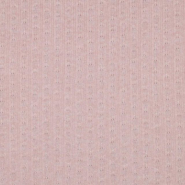 Tissu Maille Viscose uni Rose chiné