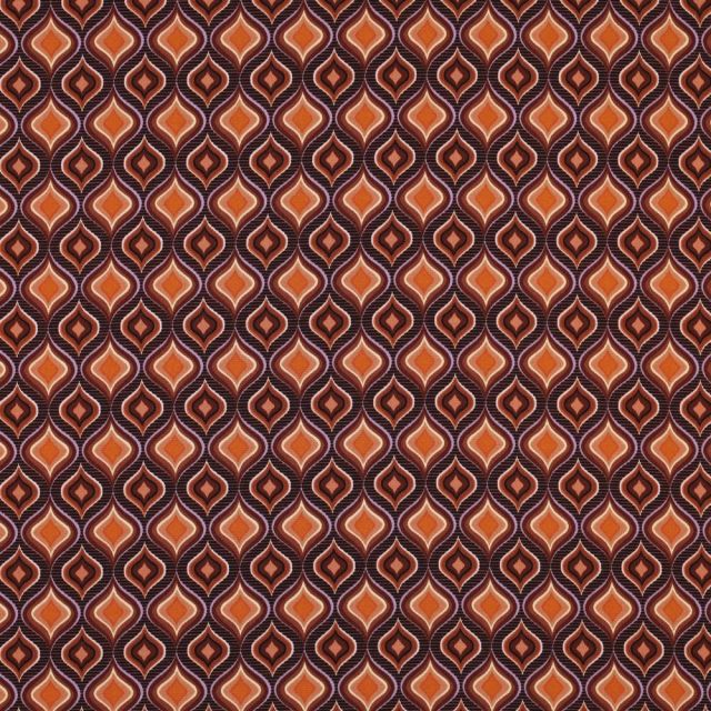 Tissu Viscose extensible Recto sur fond Orange