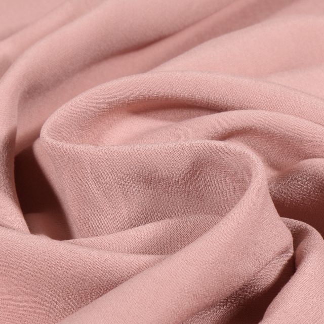 Tissu Viscose Maribel uni Rose poudré