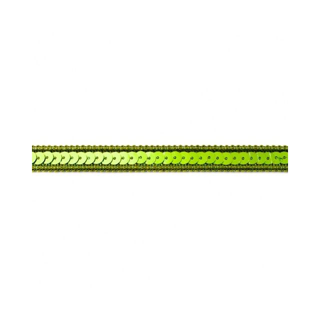 Galon Sequins 10mm Vert citron x1m