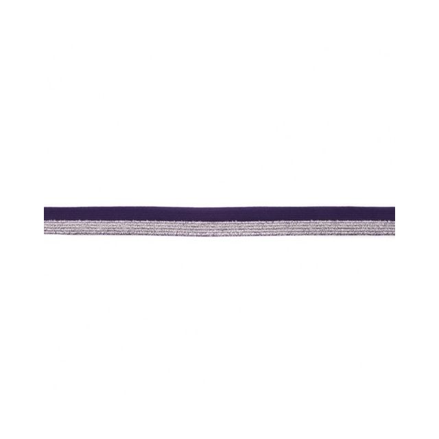 Biais Élastique Plat Lurex 17 mm Violet x 1m