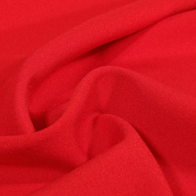 Tissu Burlington uni Rouge