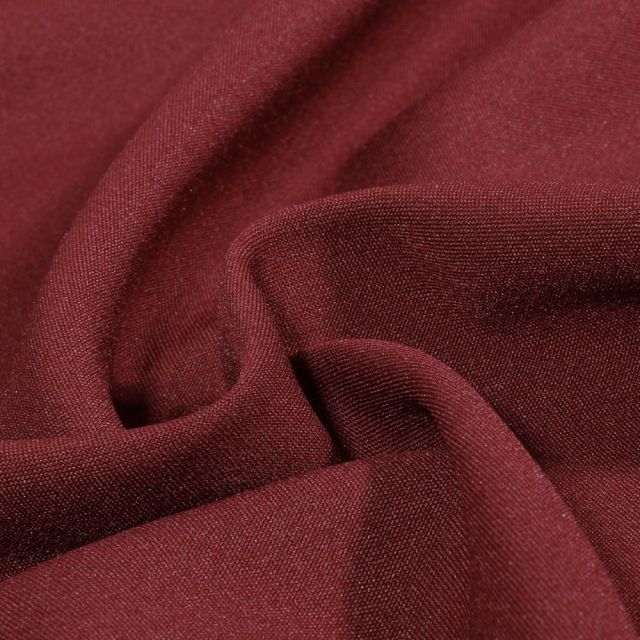 Tissu Burlington uni Bordeaux foncé