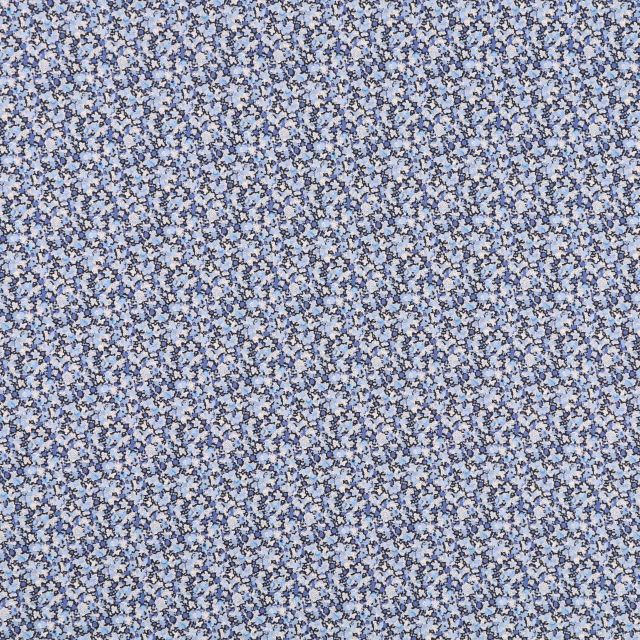 Tissu Liberty of London Pepper Bleu ciel et bleu indigo - Par 10 cm