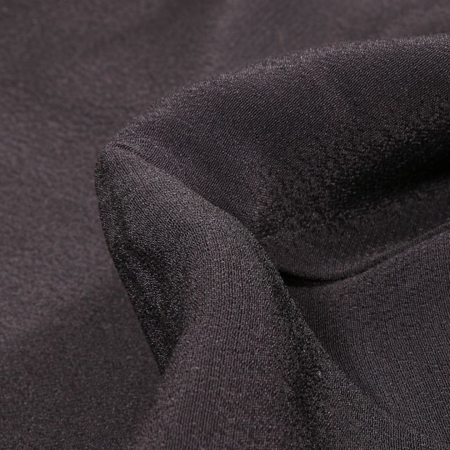 Tissu Crêpe georgette Moss uni Noir