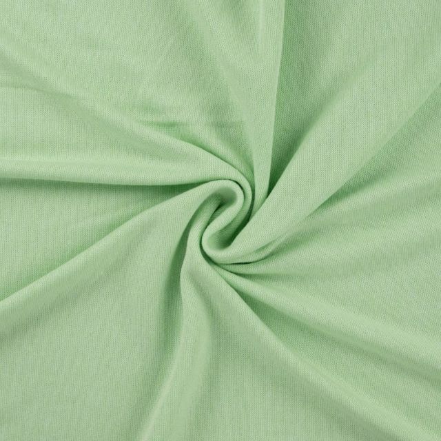 Tissu Maille Jersey Lurex chiné Vert amande