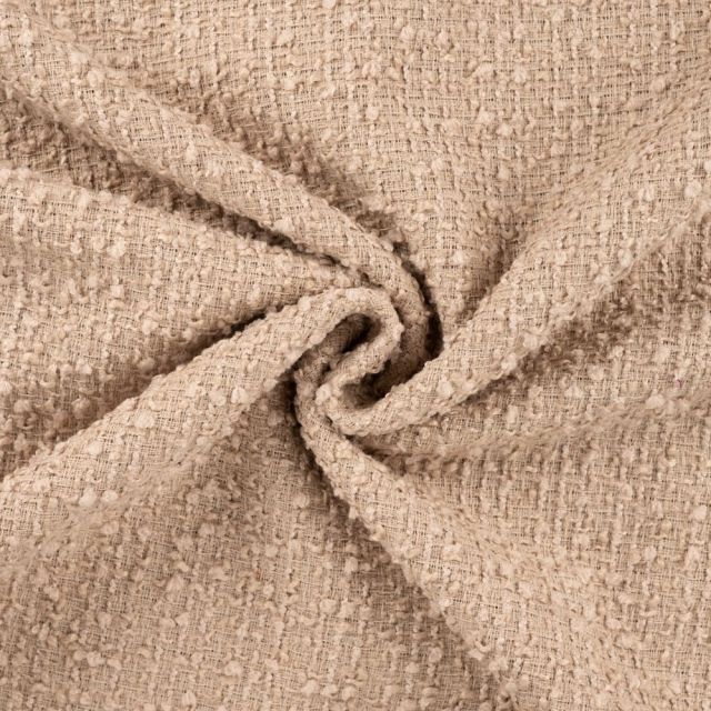 Tissu Bouclette Coco uni Beige