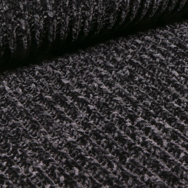 Tissu Maille lourde chenille Noir