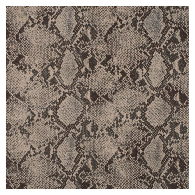 Tissu Suédine Scuba digital Snake Terra sur fond Taupe