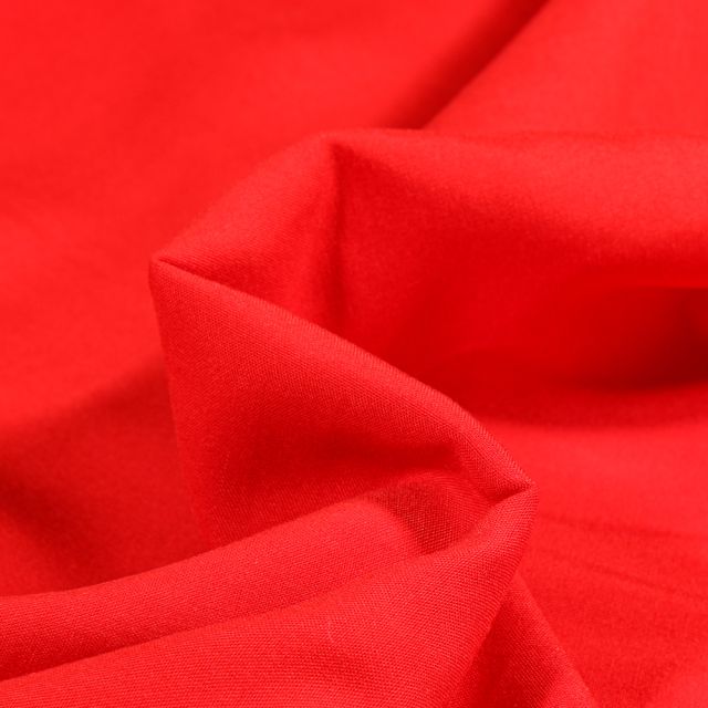 Tissu Viscose légère uni Rouge