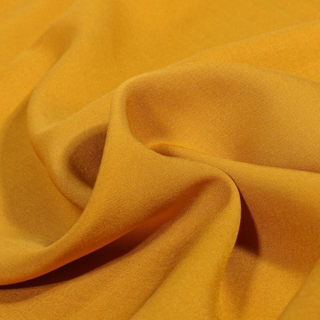 Tissu Viscose uni Poppy Jaune curry