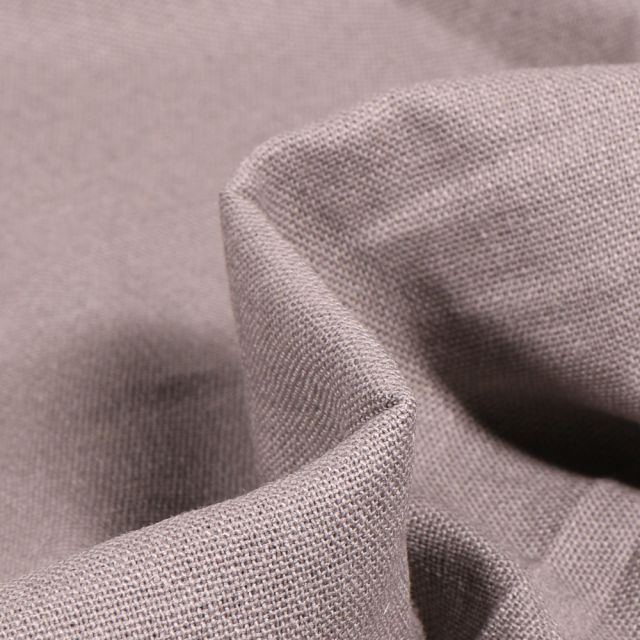 Tissu Viscose Lin uni Gris clair