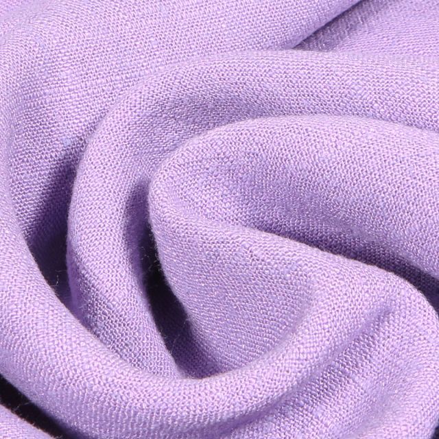 Tissu Viscose Lin lavé uni Lilas