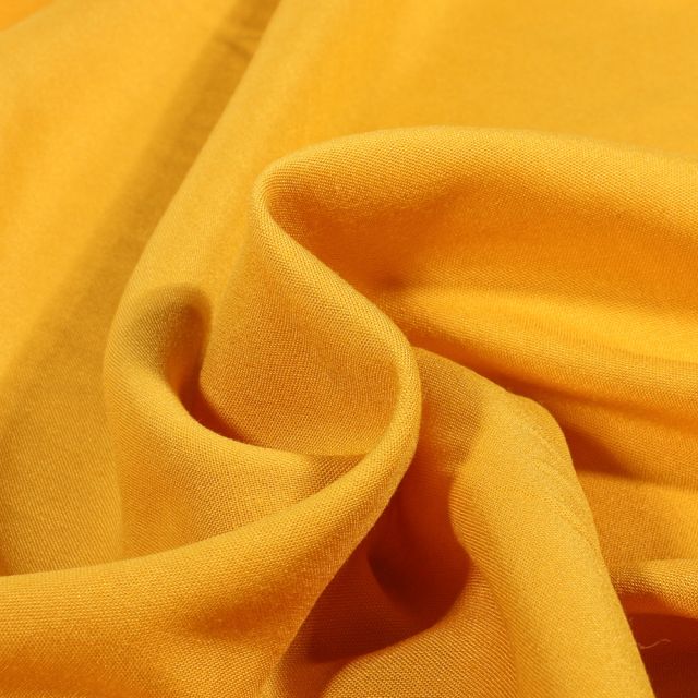 Tissu Viscose légère uni Jaune