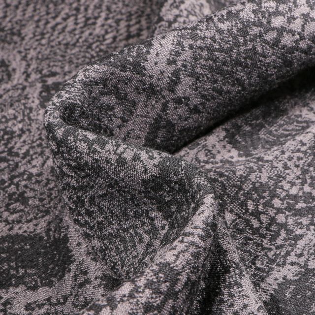 Tissu Jacquard Reptiles sur fond Gris