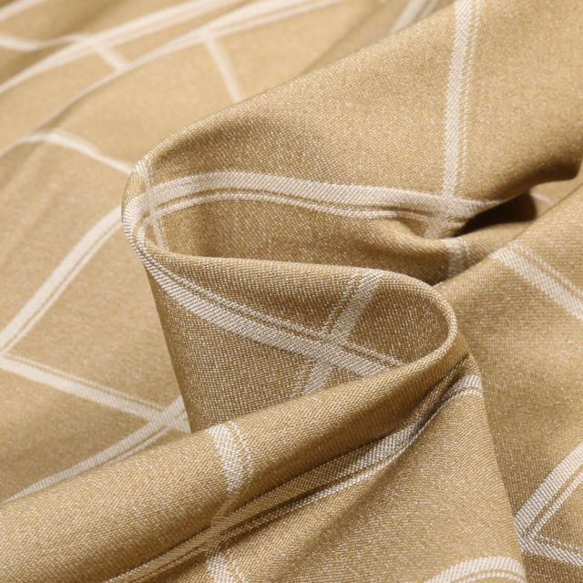 Tissu Bengaline jacquard Lexi sur fond Beige