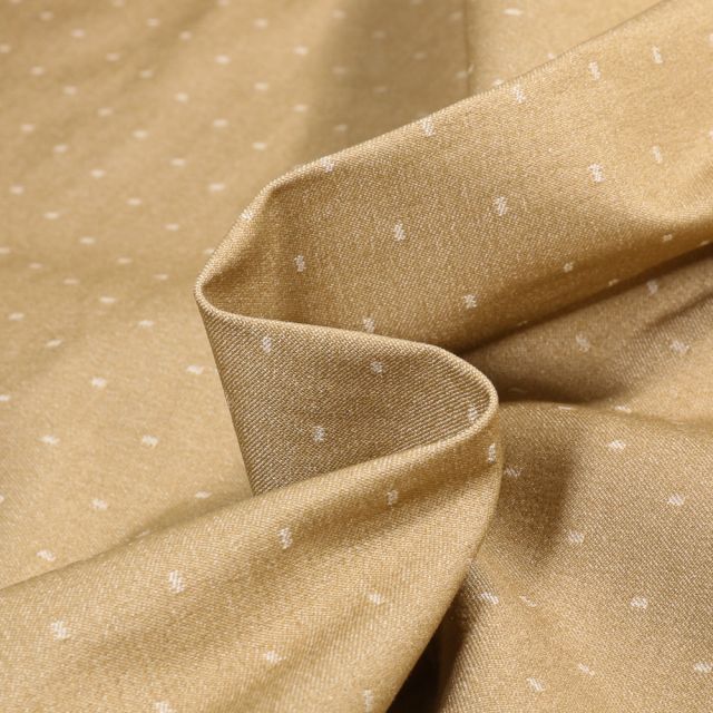 Tissu Bengaline Dots sur fond Beige