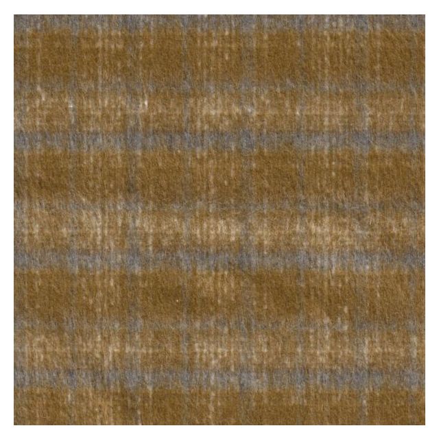 Tissu Jacquard Laine Carreaux Florano sur fond Marron noix