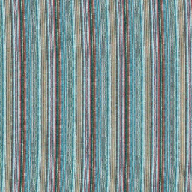 Tissu Jacquard Mexicain Rayé sur fond Bleu canard