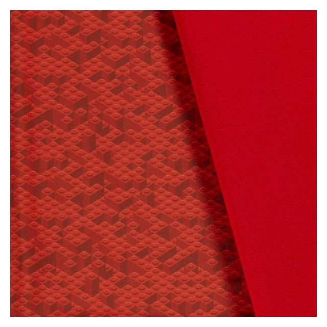 Tissu Softshell Digital Lego sur fond Rouge