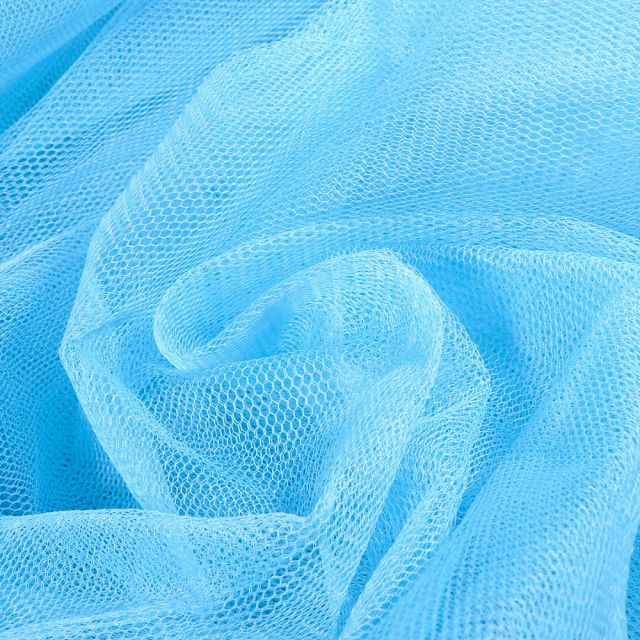 Tissu Tulle rigide uni Bleu ciel