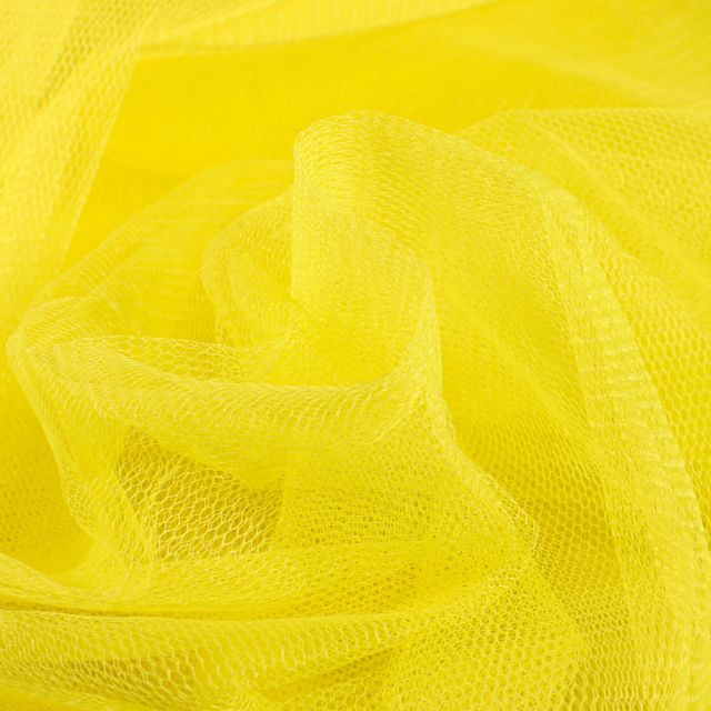 Tissu Tulle rigide uni Jaune