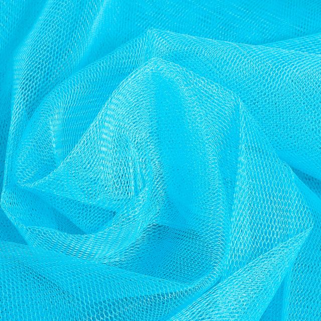 Tissu Tulle rigide uni Bleu turquoise