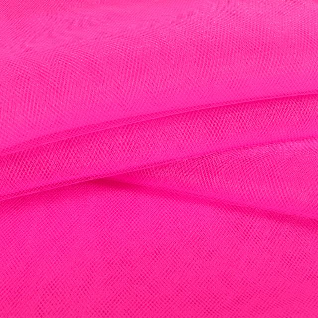 Tissu Tulle souple grande largeur uni Rose fuchsia