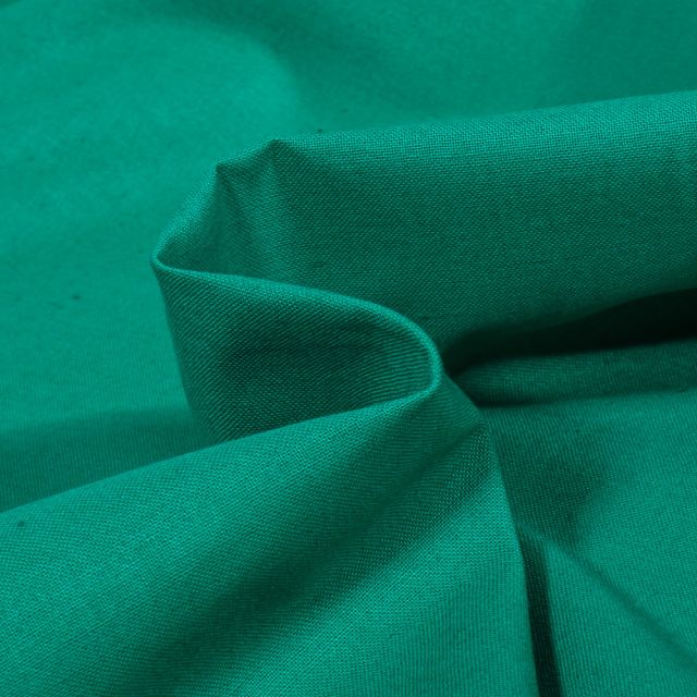 Tissu Coton uni Vert profond