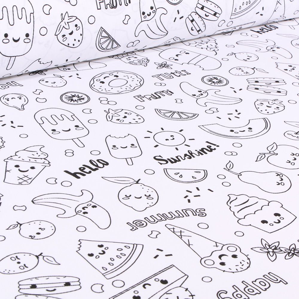 Marque pages enfants en tissu coton à colorier avec des feutres