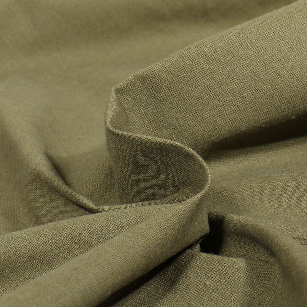 Tissu Imperméable métallisé uni Vert kaki - Par 10 cm