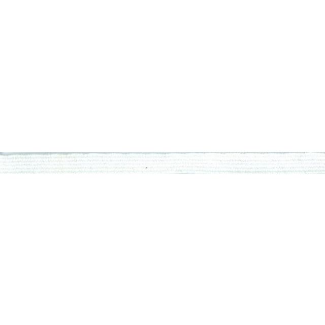 Elastique tubulaire polyester 12 mm Blanc x1m