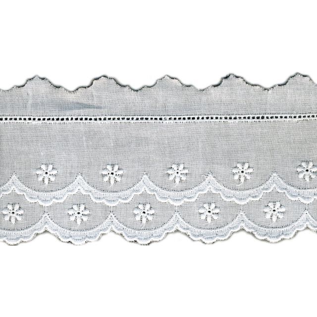 Broderie Anglaise 65 mm Blanc x1m