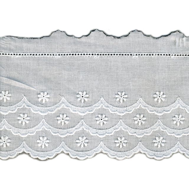 Broderie Anglaise 85 mm Blanc x1m