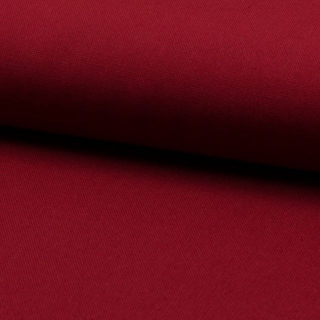Tissu Coton Sergé d'ameublement uni Pourpre - Par 10 cm