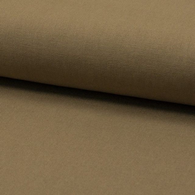Tissu Coton Sergé d'ameublement uni Ecorce - Par 10 cm
