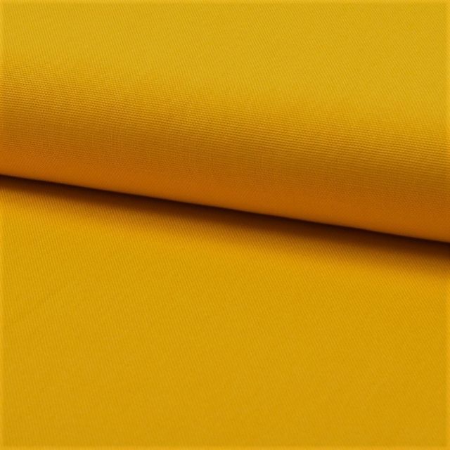 Tissu Coton Sergé d'ameublement uni Curcuma - Par 10 cm
