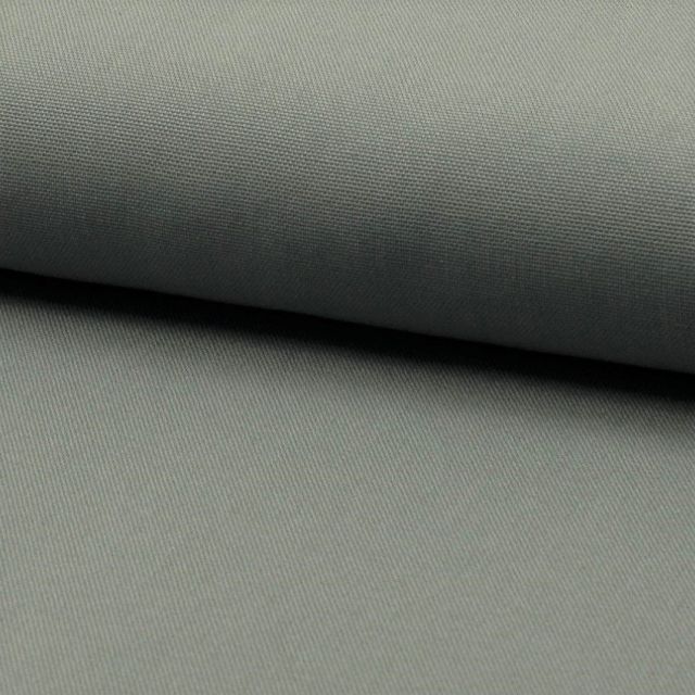 Tissu Coton Sergé d'ameublement uni Gris souris - Par 10 cm
