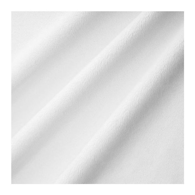 Tissu Minky Ultra doux Ras Blanc x10cm