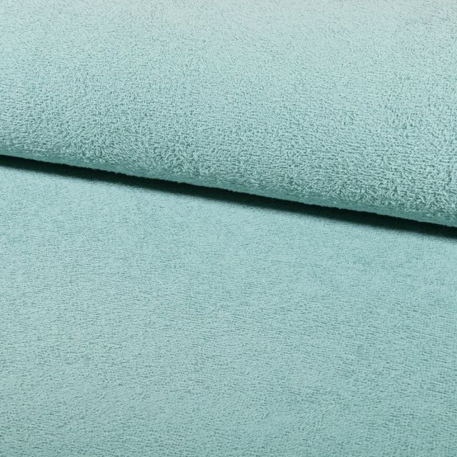 Tissu Eponge légère 320 g/m² Vert pastel - Par 10 cm