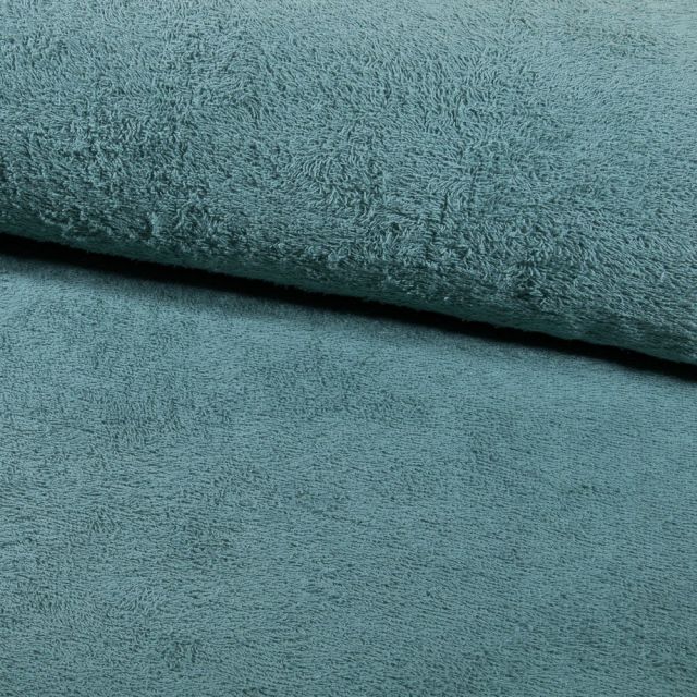 Tissu Eponge légère 320 g/m² Vert d'eau- Par 10 cm
