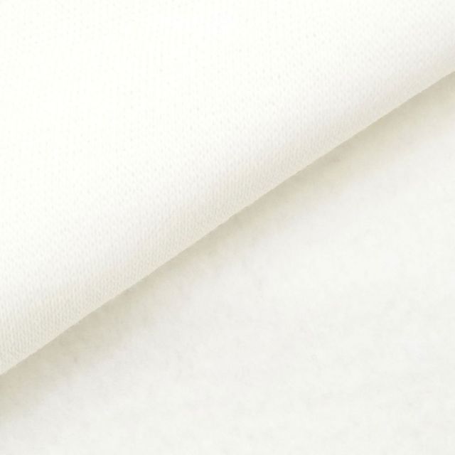 Tissu Molleton Sweat uni Blanc x10cm