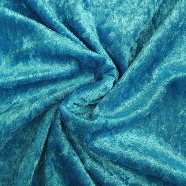 Panne de velours Bleu turquoise x10cm