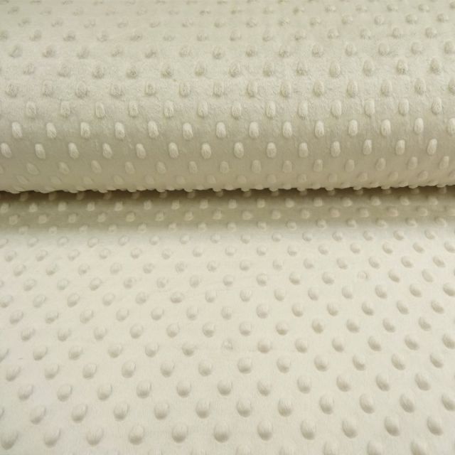 Tissu Minky Ultra doux Pois Sable - Par 10 cm