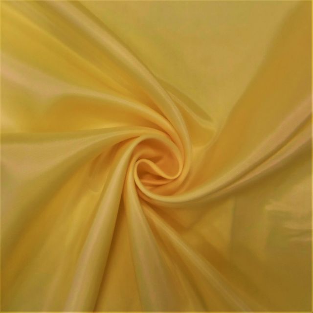 Tissu Doublure Pongé uni Jaune citron - Par 10 cm