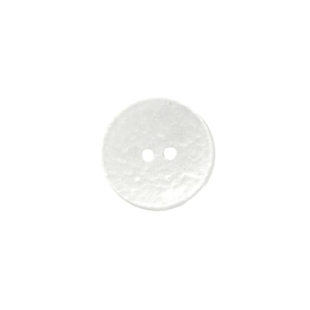 Bouton effet froissé 15 mm - Blanc
