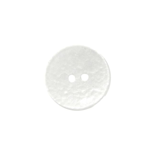 Bouton effet froissé 18 mm - Blanc