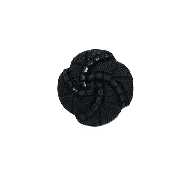 Bouton Philippe spirale 22 mm - Noir